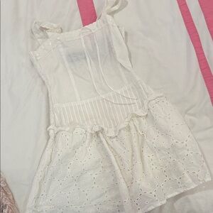 Katie J NYC White Lace Kids Formal Dress